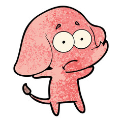 cartoon unsure elephant