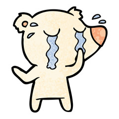 cartoon crying polar bear