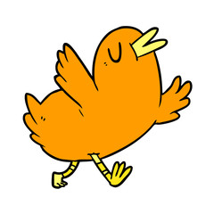cartoon happy bird