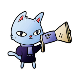cartoon cat staring