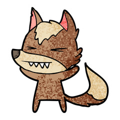 angry wolf cartoon