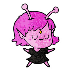 cartoon alien girl