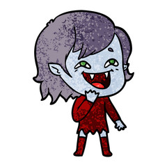 cartoon laughing vampire girl