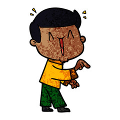 cartoon excited man
