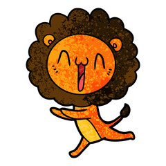 happy cartoon lion