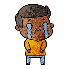 cartoon man crying