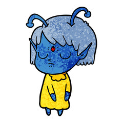 cartoon alien girl
