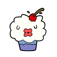 funny cartoon cupcake