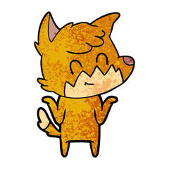 cartoon friendly fox