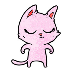 Obraz premium calm cartoon cat
