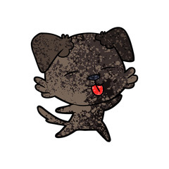 cartoon dog sticking out tongue