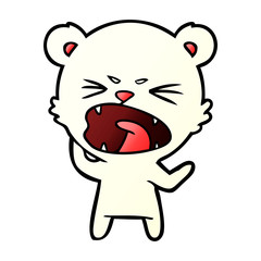 angry polar bear cartoon