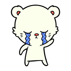 sad little polar bear cartoon