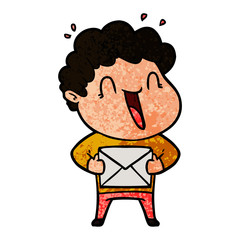 cartoon happy man