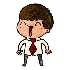 cartoon happy man