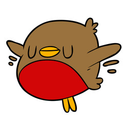cute cartoon christmas robin