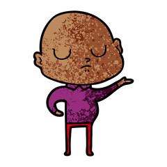cartoon bald man