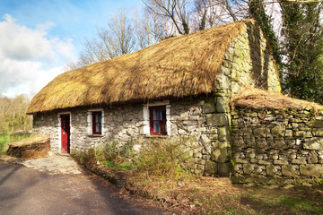 Irish traditional cottage house