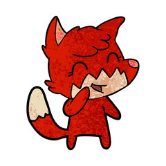 happy cartoon fox