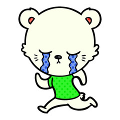 sad little polar bear cartoon