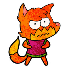 cartoon annoyed fox