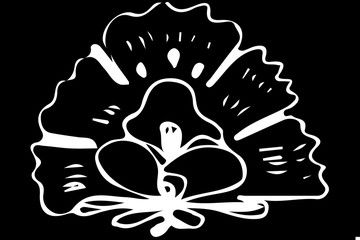 vector sketch abstract flower