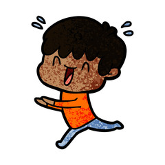 cartoon laughing boy