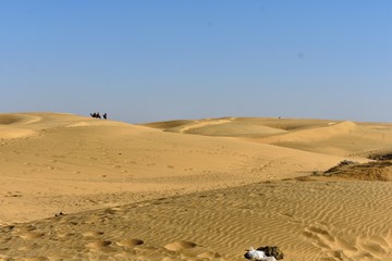 sam sand dunes in thar desert jaisalmer rajasthan india