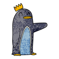 cartoon emperor penguin