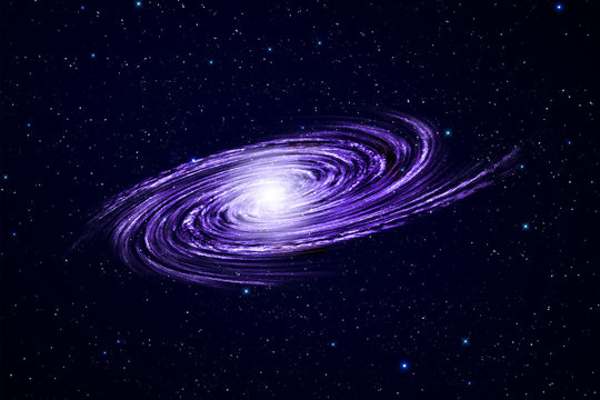 Spiral galaxy top view