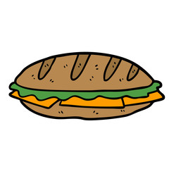 cartoon chesse sandwich