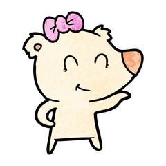 female polar bear cartoon