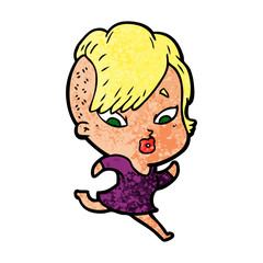 cartoon surprised girl