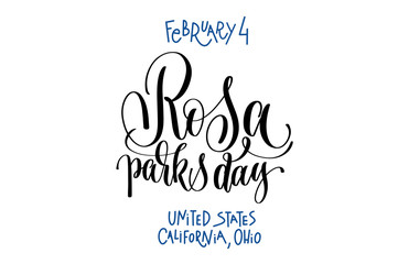 february 4 - Rosa parks day - United states California, Ohio