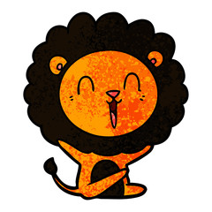 laughing lion cartoon