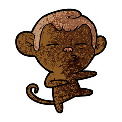 cartoon suspicious monkey