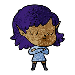 cartoon elf girl