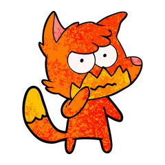 cartoon annoyed fox