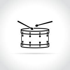 Fototapeta na wymiar drum icon on white background