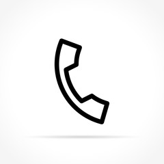 phone icon on white background