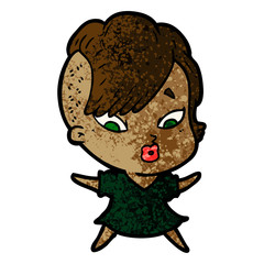 cartoon surprised girl