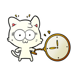 cartoon surprised cat