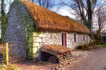 Irish traditional cottage house
