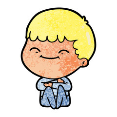cartoon smiling boy