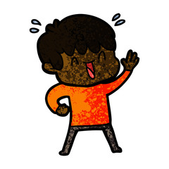 cartoon laughing boy