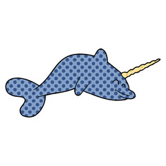 cartoon narwhal © lineartestpilot