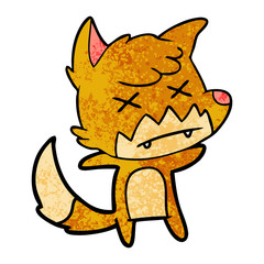 cartoon dead fox