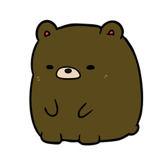 Obraz premium cute cartoon sad bear