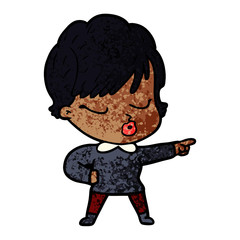 cartoon woman with eyes shut