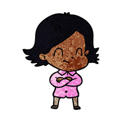 cartoon friendly girl